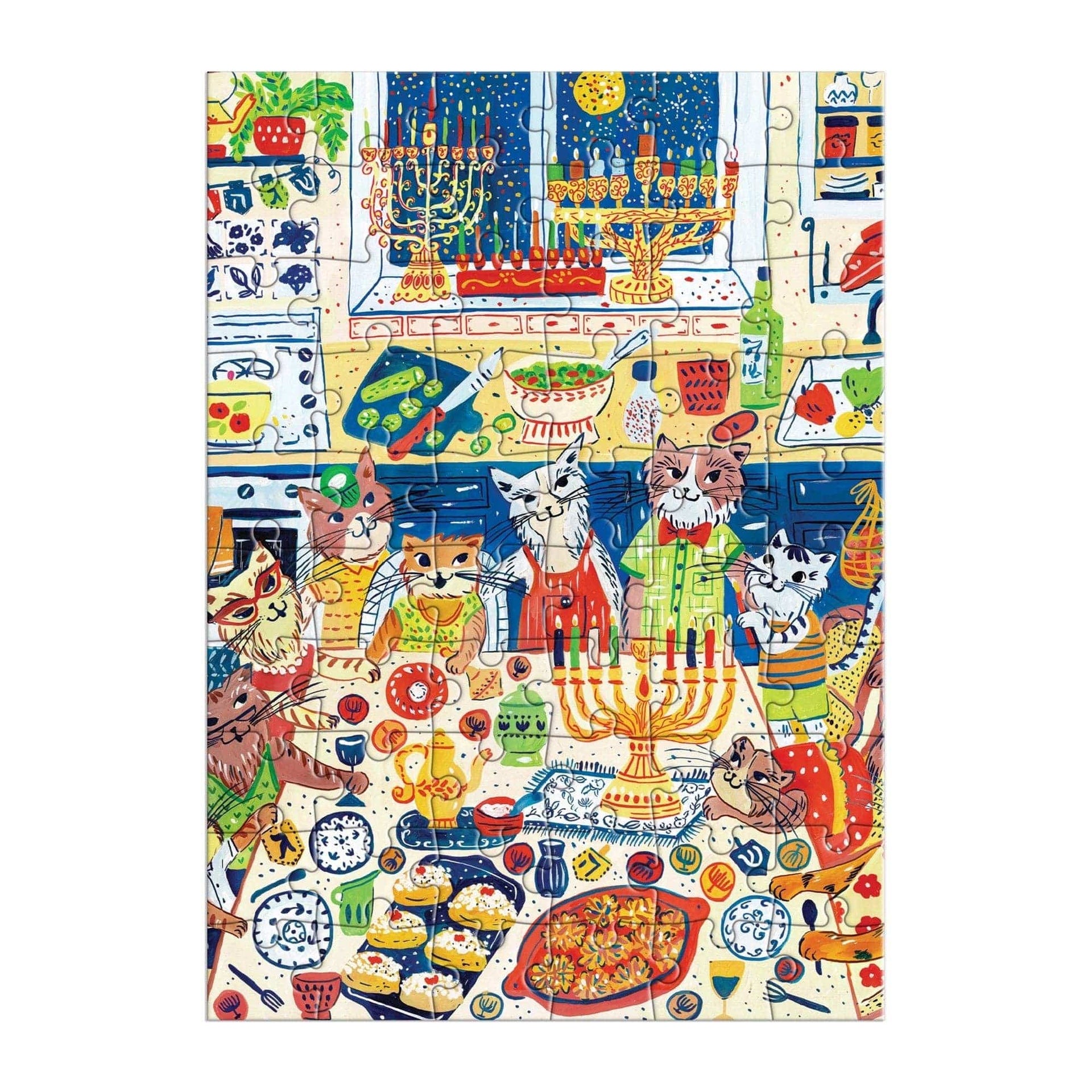 Chronicle Books Happy Hanukcats Greeting Card Puzzle