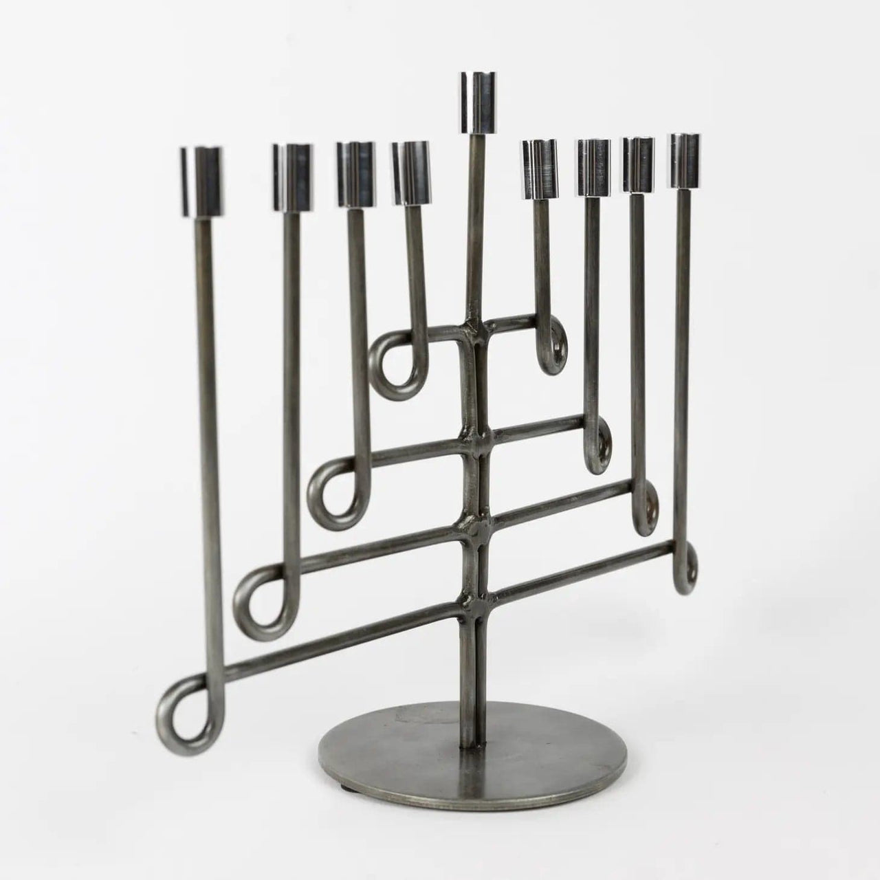 Ten Thousand Villages - Antiqued Twisted Iron Menorah - ModernTribe