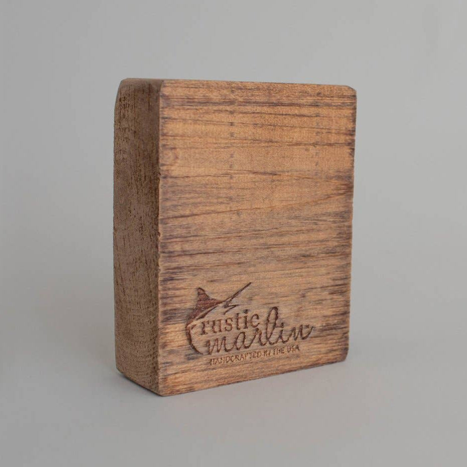 Rustic Marlin Decorations Menorah Decorative Wooden Block