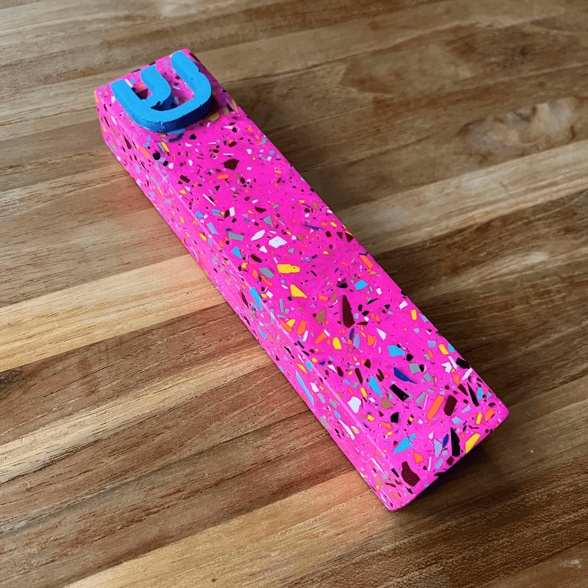 The Materials Design Co. Mezuzahs Hot Pink Rainbow Terrazzo Mezuzah