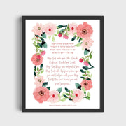 The Verse Prints Personalized Blessing for Daughter - Floral