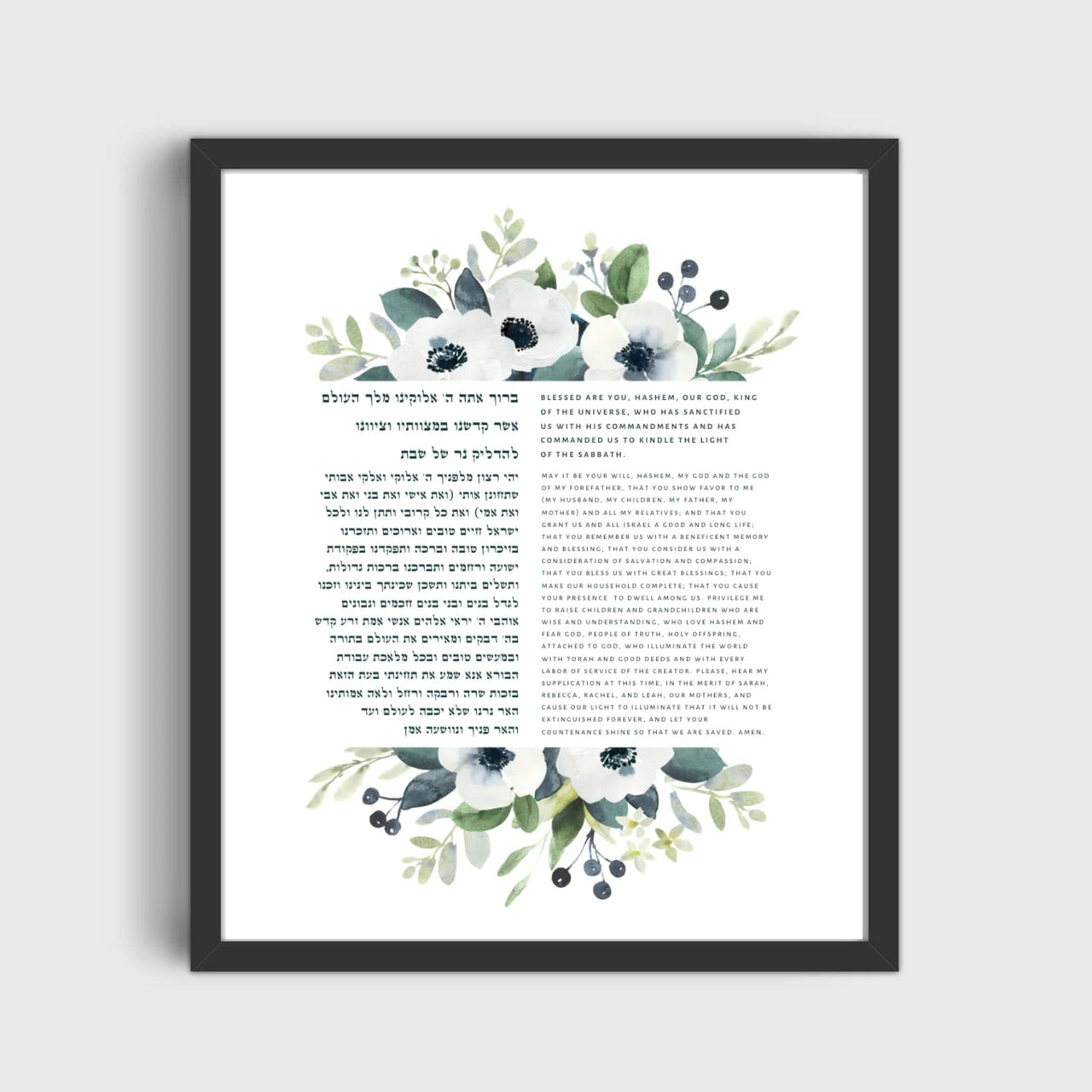 The Verse - Shabbat Candles Bracha Print - ModernTribe