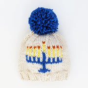 Huggalugs Hats Menorah Hand Knit Beanie Hat for Baby & Kids