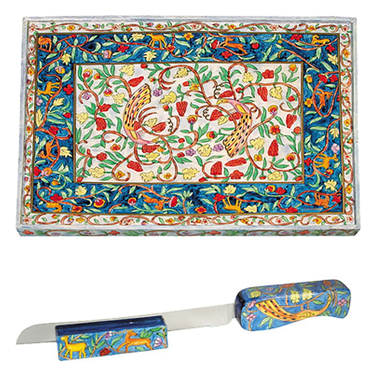 Yair Emanuel Challah Boards Colorful Nature Challah Board by Yair Emanuel