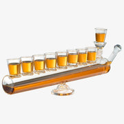 The Wine Savant / Khen Glassware Menorahs Hanukkah Menorah Decanter Set