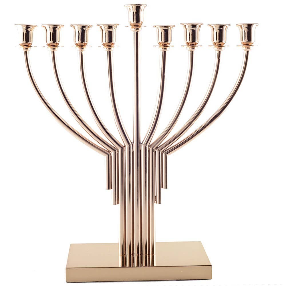 Aulica - Gilded Iron Menorah Chandelier - ModernTribe