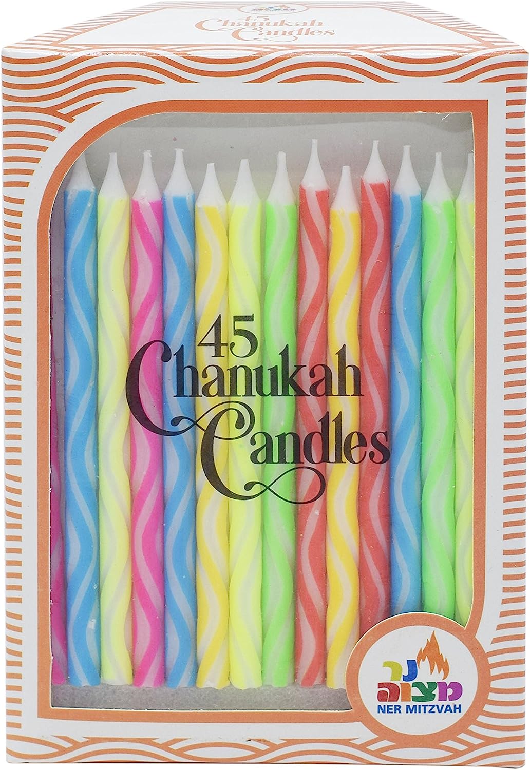 Ner Mitzvah - Wavey Two - Tone Dripless Hanukkah Candles - ModernTribe