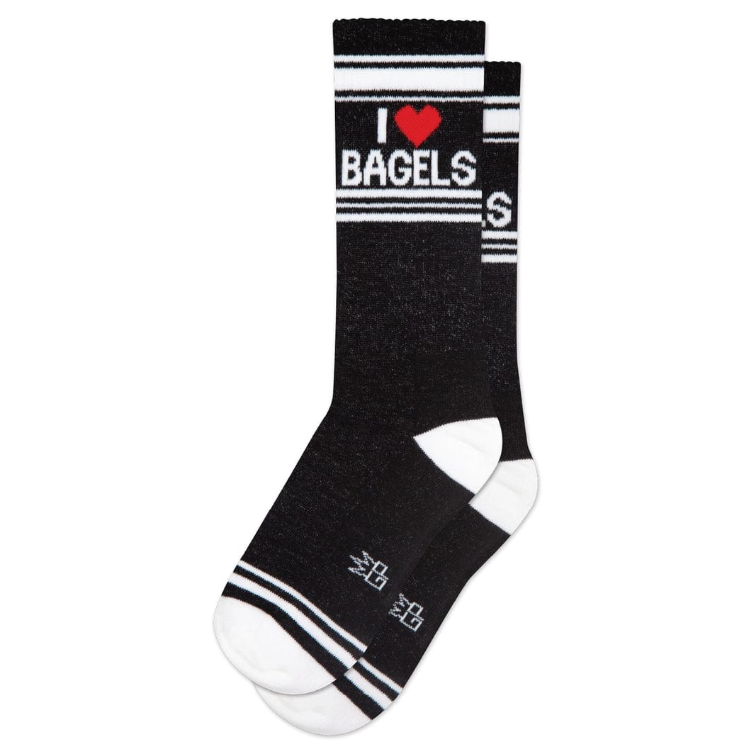 Gumball Poodle - I Love Bagels Gym Crew Socks - ModernTribe