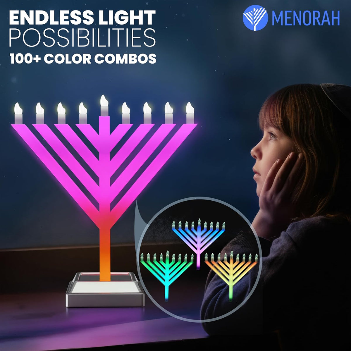 Menorah.net - LUX Indoor Display Menorah - ModernTribe