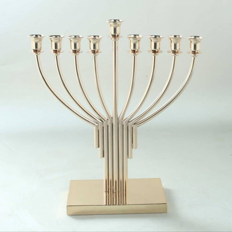 Aulica - Gilded Iron Menorah Chandelier - ModernTribe