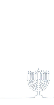Altoonastore Napkins Hand-Drawn Menorah Guest Towels - Pack of 16