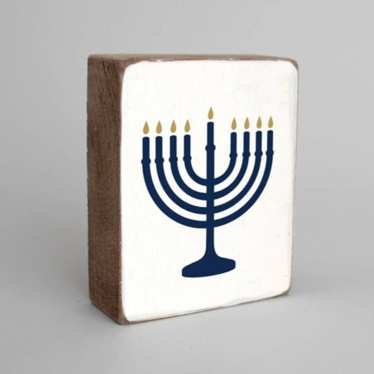 Rustic Marlin - Menorah Decorative Wooden Block - ModernTribe