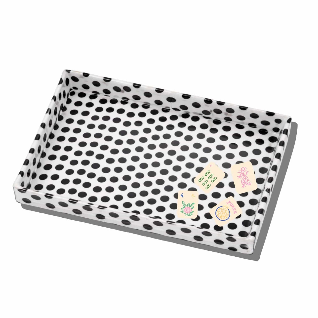 Solar Eclipse - Polka Dot Mahjong Inlay Trinket Tray - ModernTribe