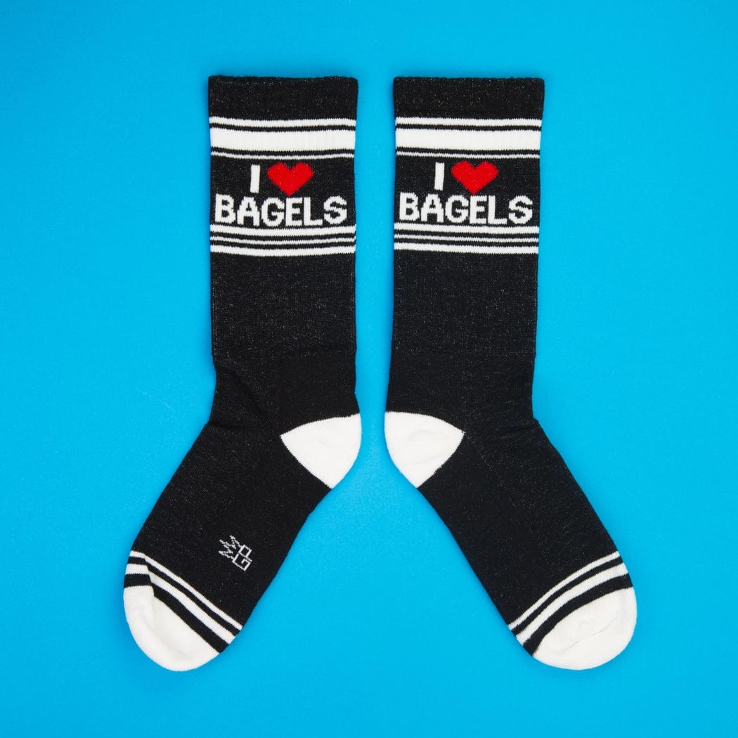 Gumball Poodle - I Love Bagels Gym Crew Socks - ModernTribe
