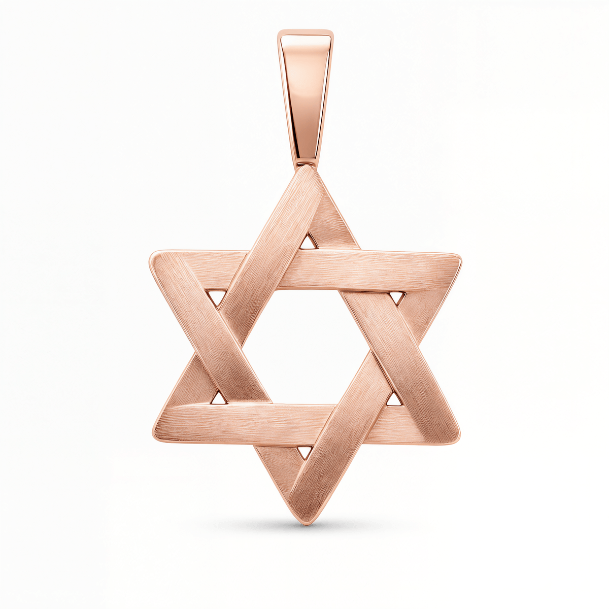 Izakov Fine Jewelry Necklaces Matte Finish Star of David Pendant - 14k Yellow, White or Rose Gold