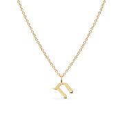 HOTCROWN - Personalized Hebrew Initial Necklace - 14k Yellow, Rose or White Gold - ModernTribe