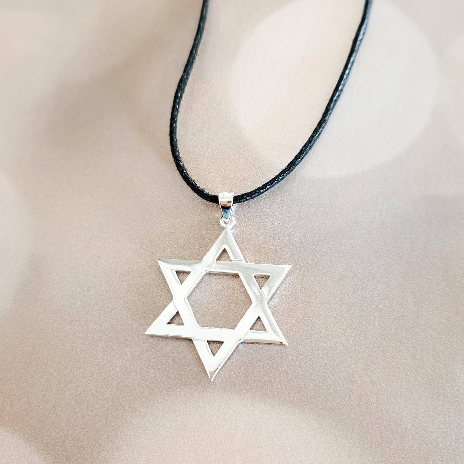 Salt and Sparkle Necklaces Men’s Sterling Silver Magen David Necklace