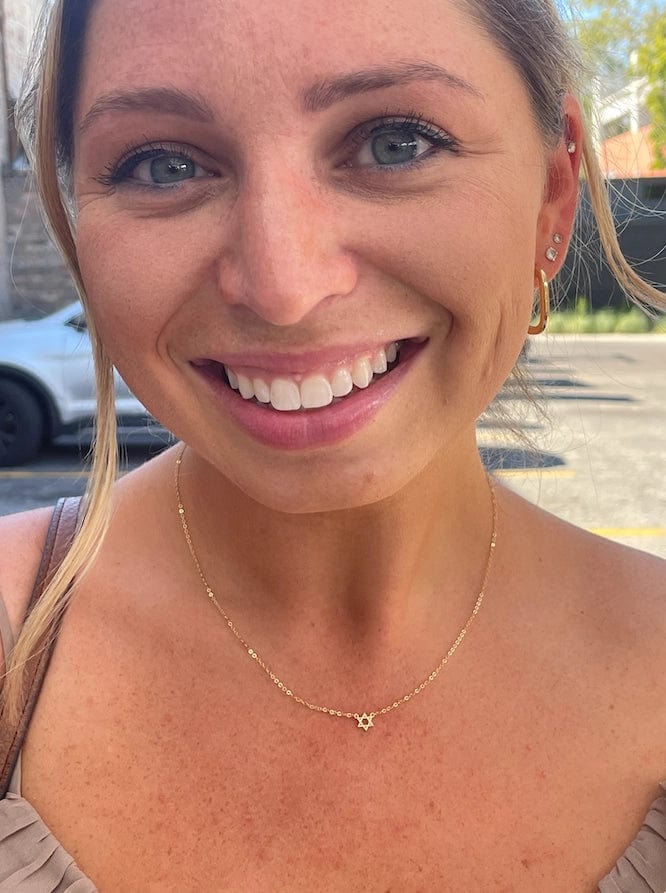 Stitch and Stone - Teeny Tiny Star of David Necklace - ModernTribe