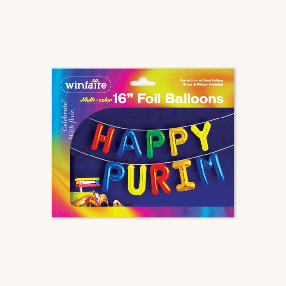 Ner Mitzvah - Happy Purim Letter Balloons - ModernTribe