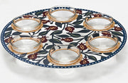 Dorit Judaica Seder Plates Lasercut Pomegranates Seder Plate