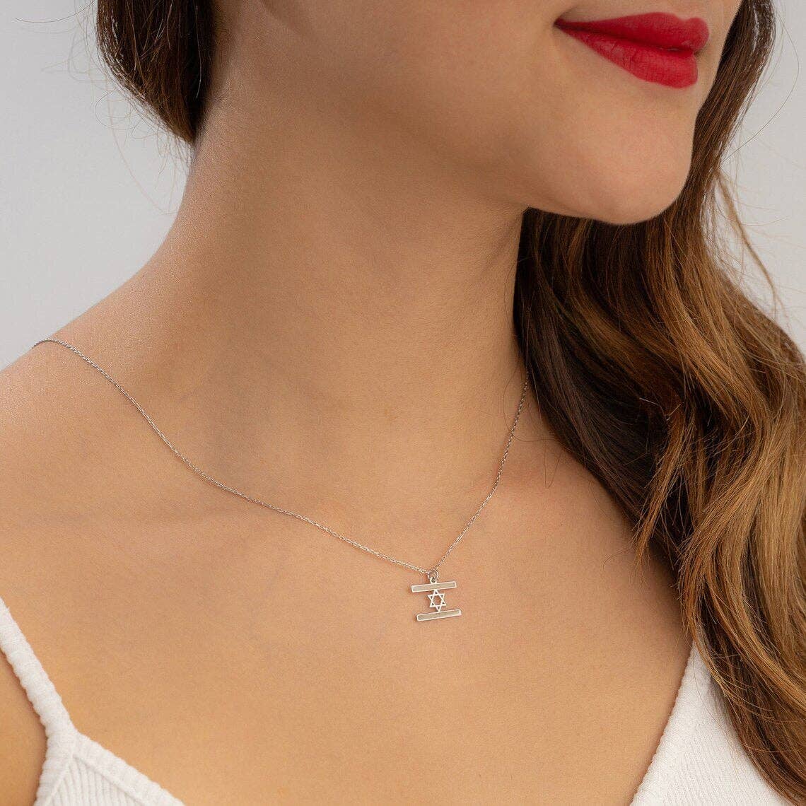 Koch La Ni Jewelry - Gold - Plated Israel Flag Necklace - ModernTribe