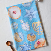 Stephanie Tara Stationery Tea Towels Sweets and Light Hanukkah Cookies Tea Towel