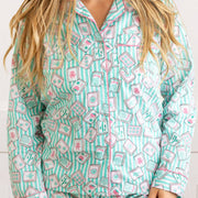 8 Oak Lane - Mahjong Stripe Pajama Set - Sizes XS - XL - ModernTribe