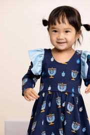 Monica + Andy Kids Dreidel Ruffle Dress (2T-8)