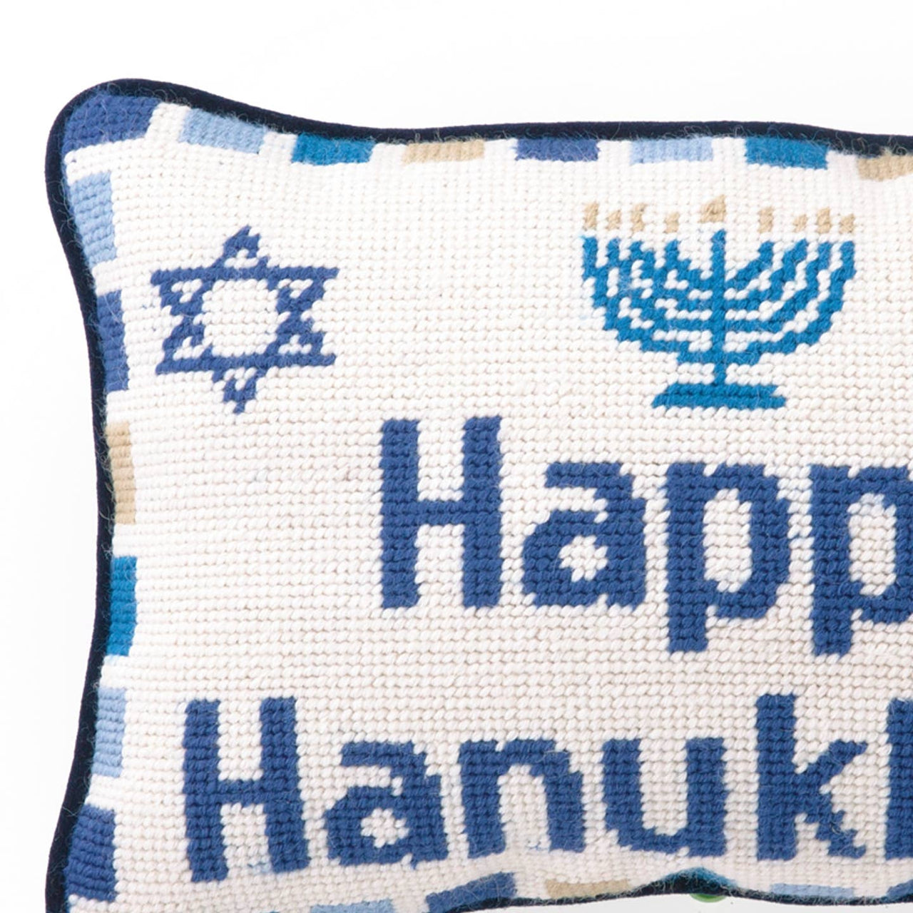 Peking Handicraft - Happy Hanukkah Hook Pillow - ModernTribe