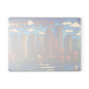 The Rabbi's Wife - Boston Skyline Stained Glass Style Challah Board - ModernTribe