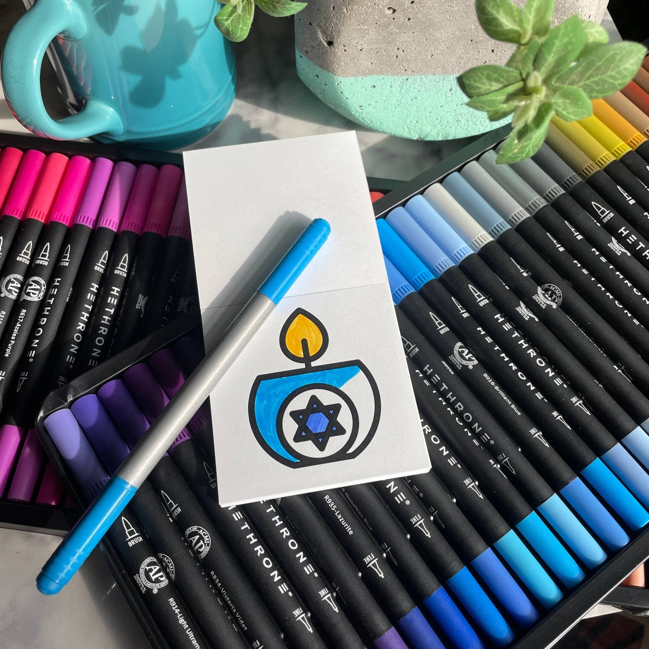 A Brighter Year - Happy Hanukkah Mini Coloring Book - ModernTribe