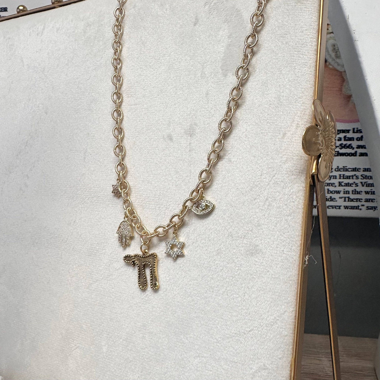 Love, Lisa - Debbie Jewish Chai Charm Necklace - Gold - ModernTribe