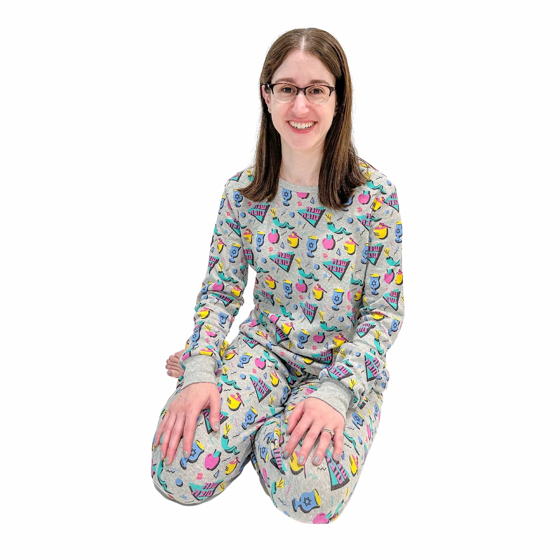 Midrash Manicures Pajamas Adult 80's Retro Rosh Hashanah Pajamas - (Unisex Sizes S - XXL)