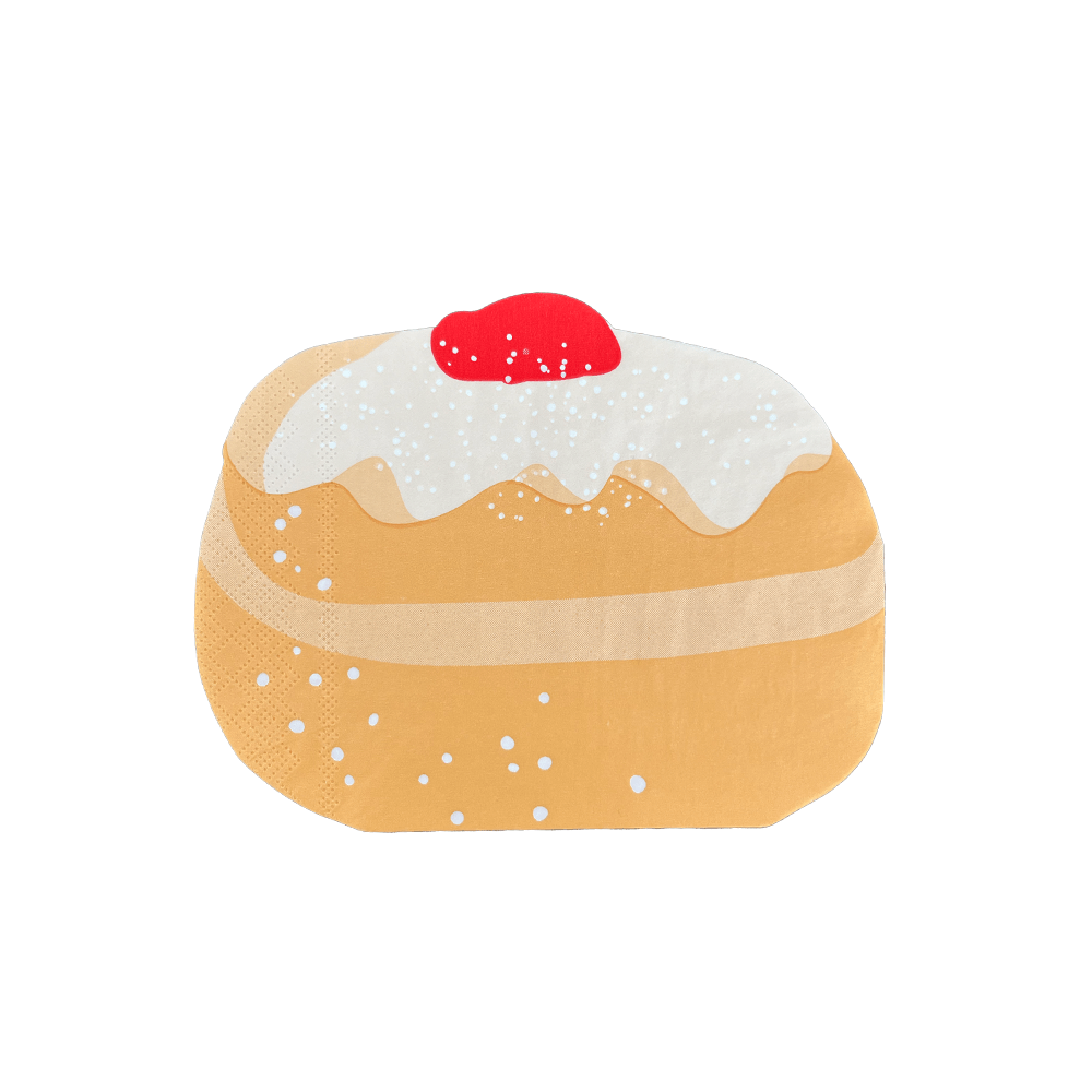 Jollity Napkins Sufganiyah Large Napkins - Pack of 16