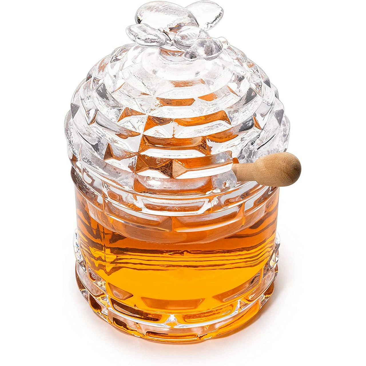 The Wine Savant / Khen Glassware - Glass Beehive Honey Jar and Wooden Dipper - ModernTribe