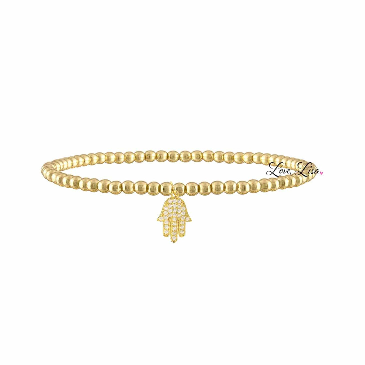 Love, Lisa - Sami Tiny Little Hamsa Bracelet - Gold - ModernTribe