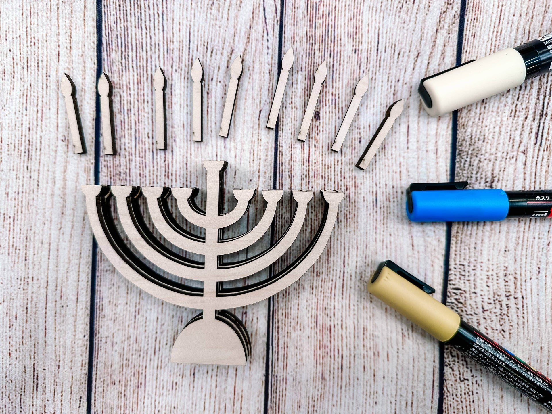 Hudson Valley Makers Co. Crafts Mini Menorah Craft for Kids