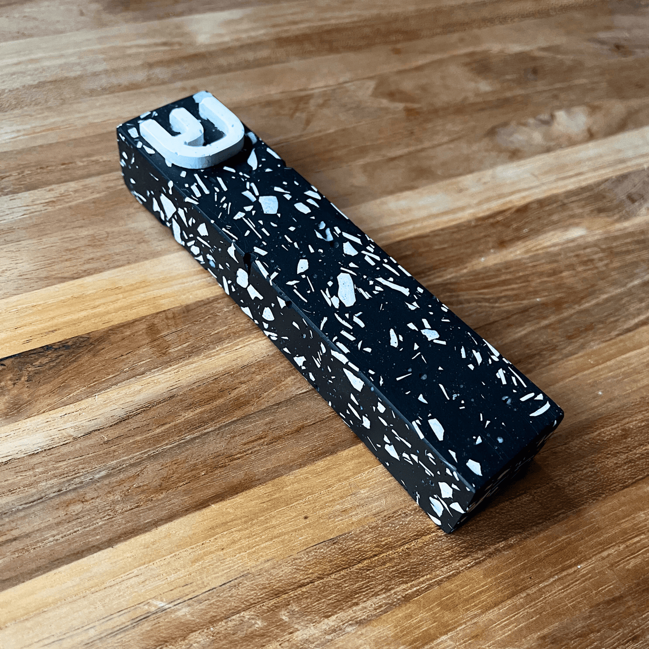 The Materials Design Co. Mezuzahs Starry Night Black and White Terrazzo Mezuzah