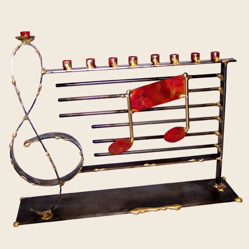 Gary Rosenthal - Large Music Menorah by Gary Rosenthal - ModernTribe