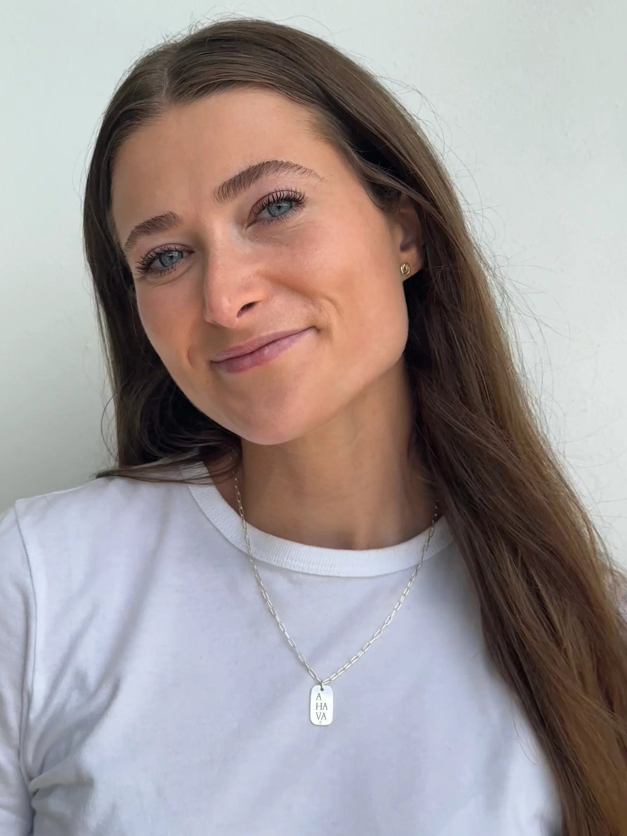 Miriam Merenfeld Jewelry - MMJ My Way ID Tag Necklace with Diamond - Choice of Statement - (Sterling Silver or Gold - Plated) - ModernTribe