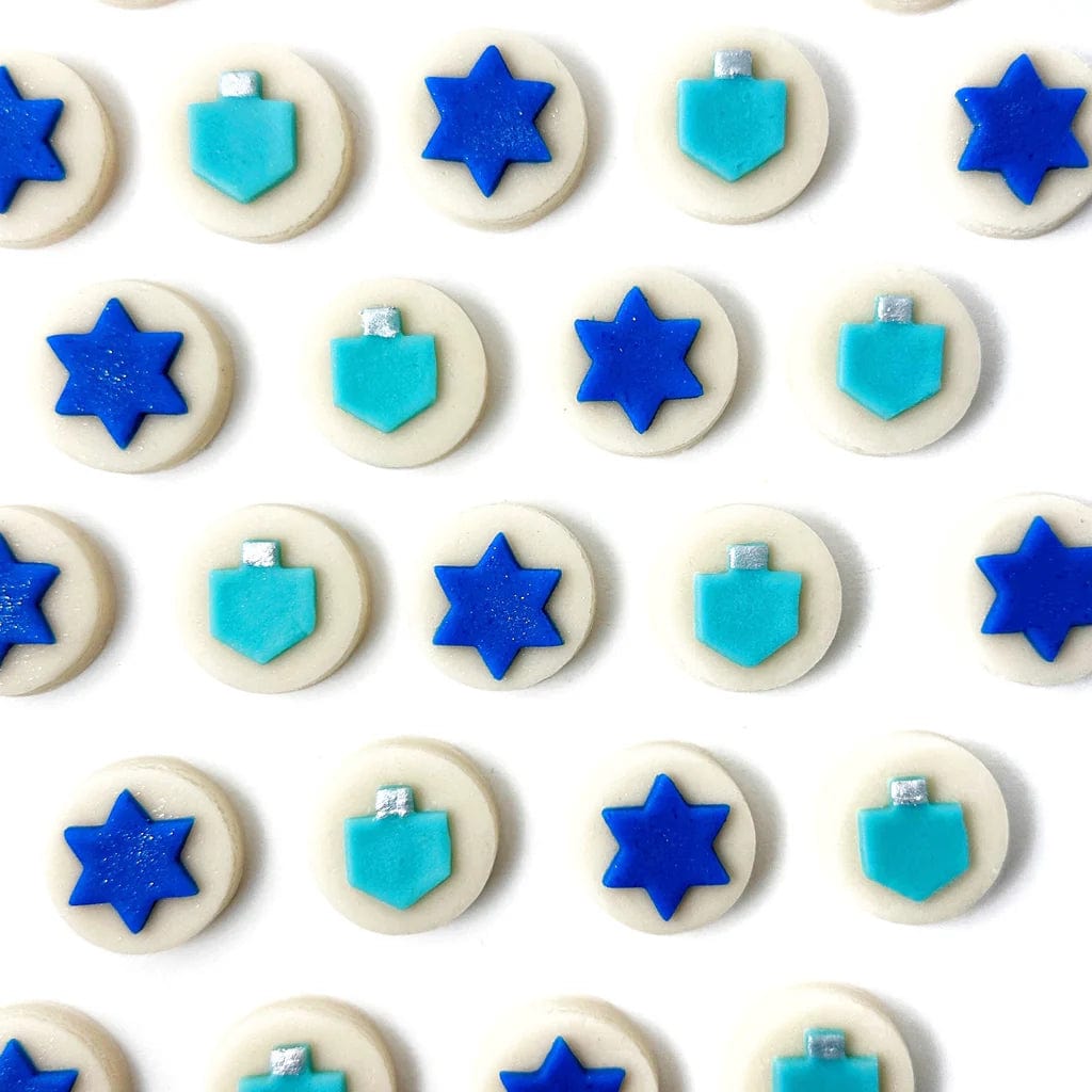 Marzipops Food Hanukkah Dreidel and Star Marzipan Candy Bites