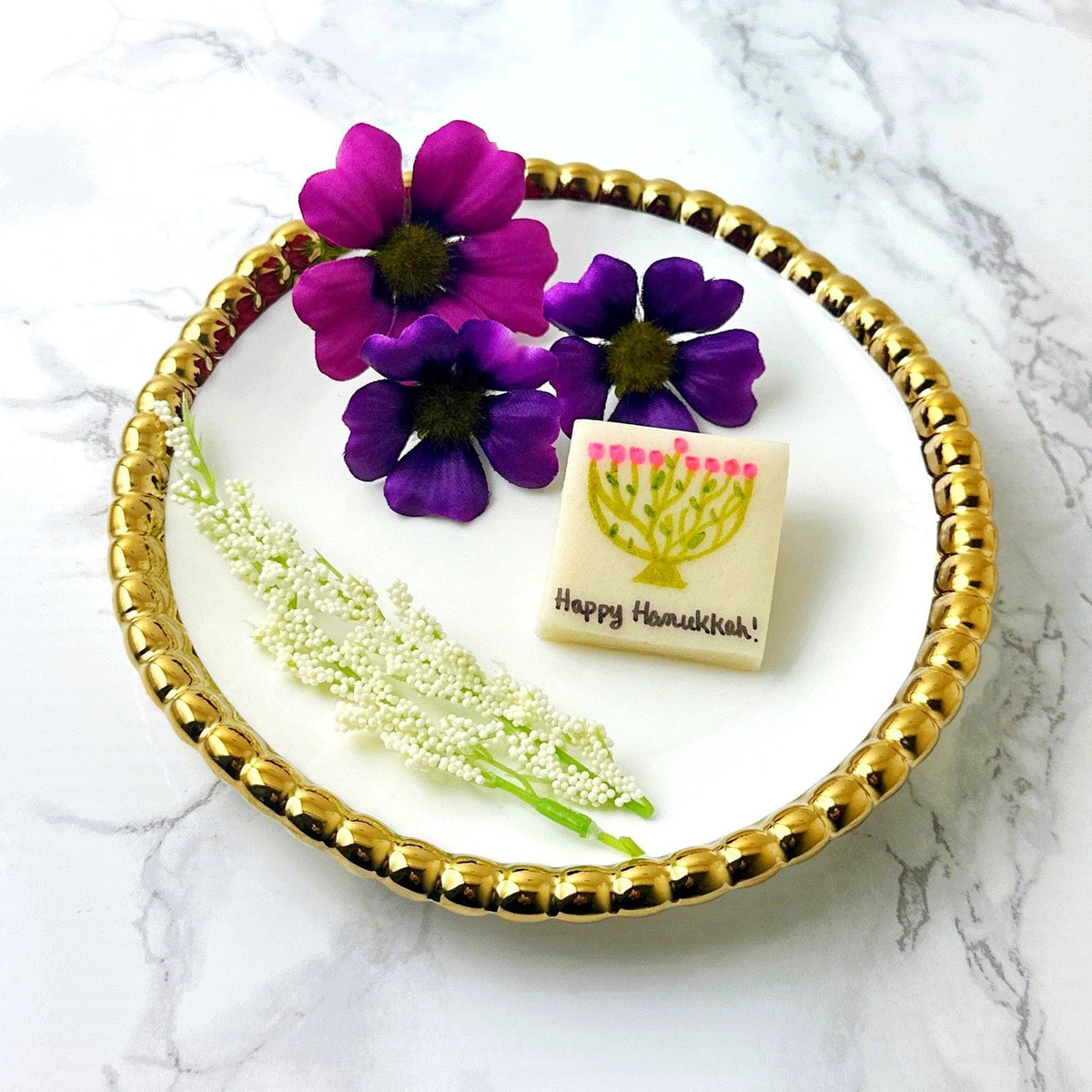 Marzipops - Hanukkah Menorah Marzipan Placecards - ModernTribe