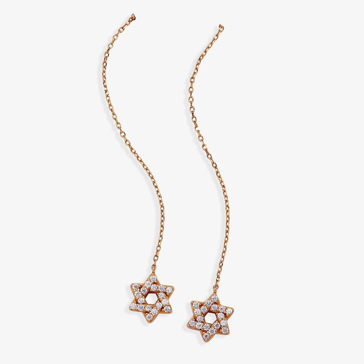 Alex and Ani Earrings Star of David Delicate Pavé Crystal Threader Earrings by Alex and Ani