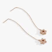 Alex and Ani Earrings Star of David Delicate Pavé Crystal Threader Earrings by Alex and Ani