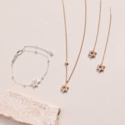 Alex and Ani Earrings Star of David Delicate Pavé Crystal Threader Earrings by Alex and Ani