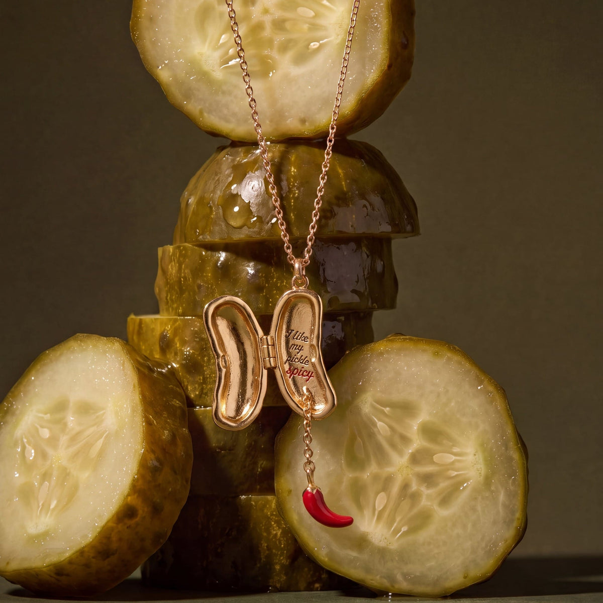 Alex and Ani Necklaces 'I Like My Pickle Spicy' Locket Necklace by Alex and Ani