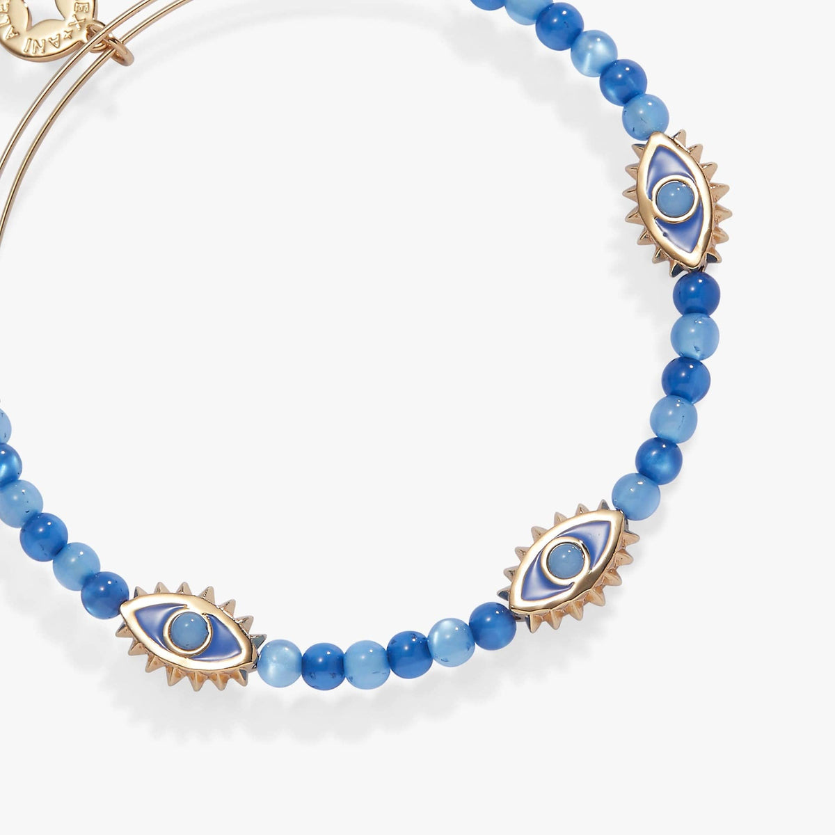 Alex and Ani Bracelets Blue Aventurine Repeat Evil Eye Charm Beaded Bangle by Alex and Ani