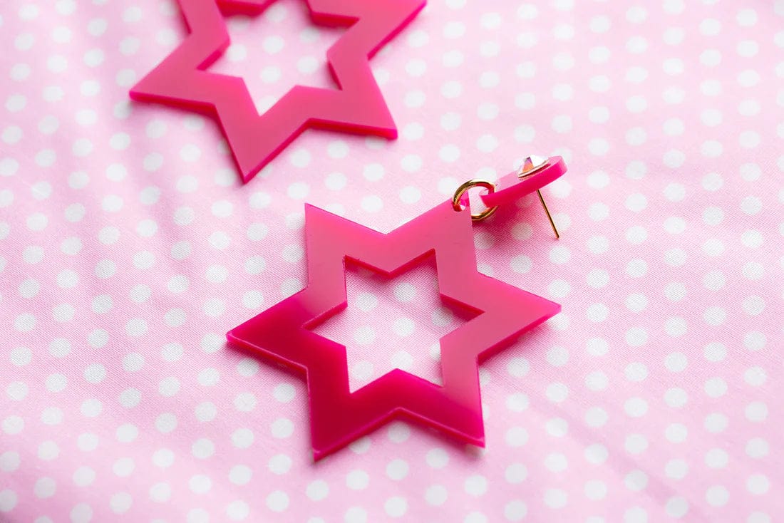 Ariel Tidhar - Ester Magen Statement Earrings - Magenta - ModernTribe