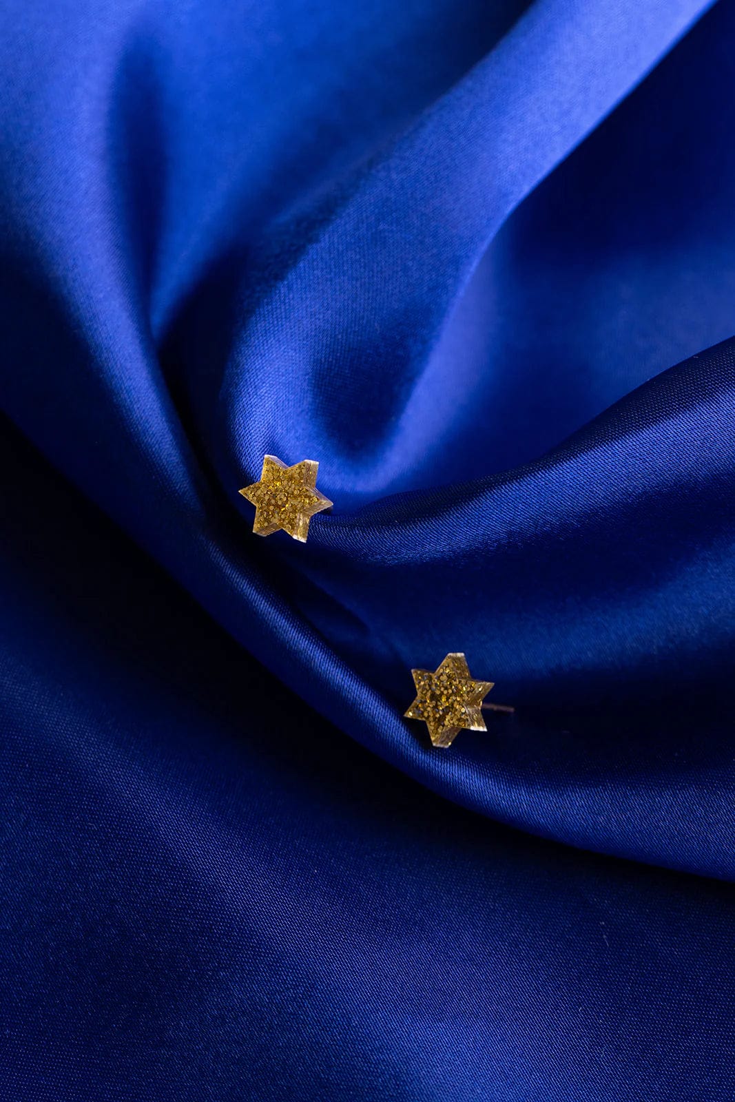 Ariel Tidhar - Mini Magen David Earrings - Light Gold Glitter - ModernTribe