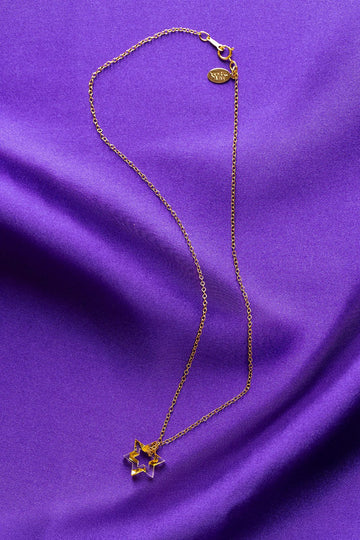 Ariel Tidhar - Micro Floating Magen David Necklace - Gold Fleck - ModernTribe
